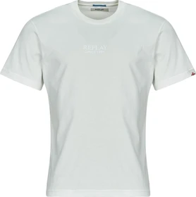 Replay Regular Fit T-Shirt kurzarm natural white (Herren)