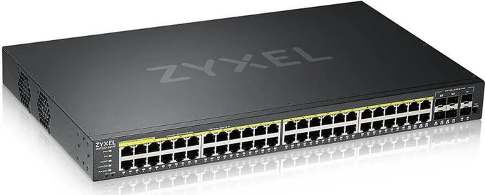 Zyxel GS2220 Rackmount Gigabit Managed Switch, 48x RJ-45, 4x RJ-45/SFP, 2x SFP, 375W PoE+