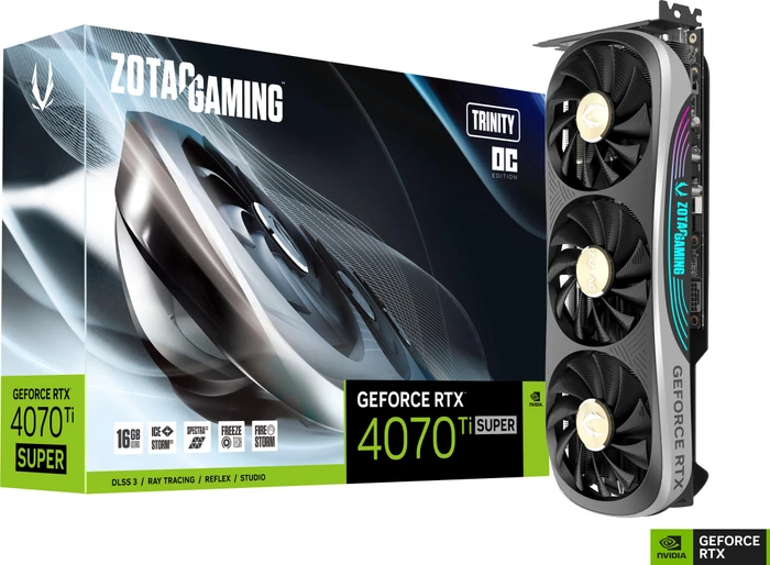 Zotac Gaming GeForce RTX 4070 Ti SUPER Trinity OC, 16GB GDDR6X, HDMI, 3x DP