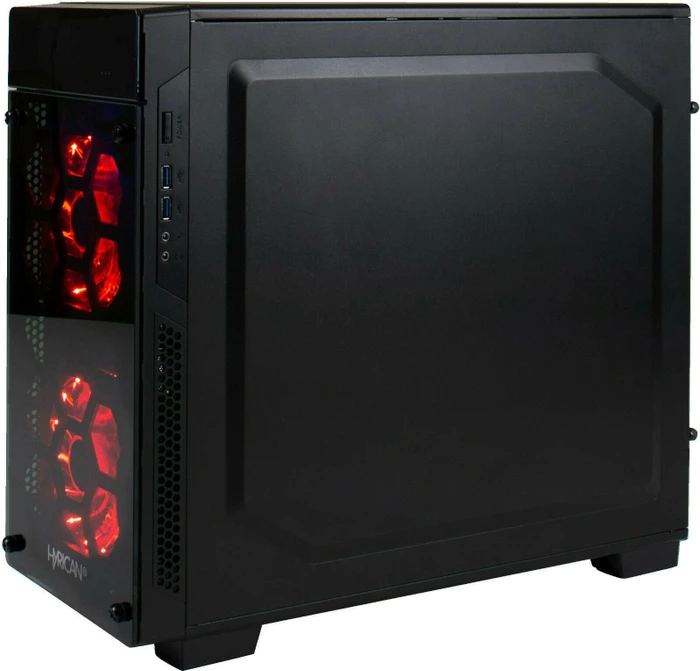 Hyrican Striker-X 5866, Red, Core i3-8100, 16GB RAM, 120GB SSD, 1TB HDD, GeForce GTX 1050 Ti