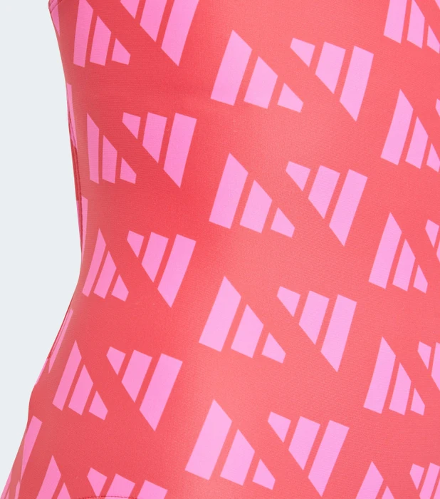 adidas Logo Graphic V-Back Badeanzug semi lucid/lucid pink (Junior)