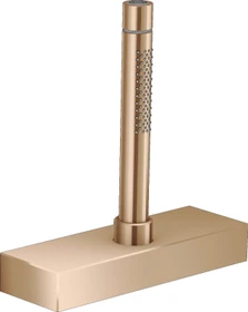 Hansgrohe Axor Edge Stabhandbrause Wannenrand-Set polished red gold