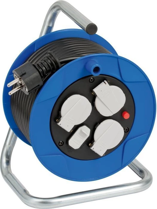 Brennenstuhl Garant Kabeltrommel mit USB, Schuko auf 3x Schuko, 15m, IP20, H05VV-F 3G1,5