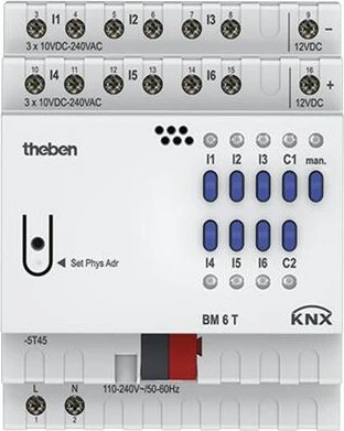 Theben BM 6 T KNX 6-fach, 4TE REG, Binäreingang