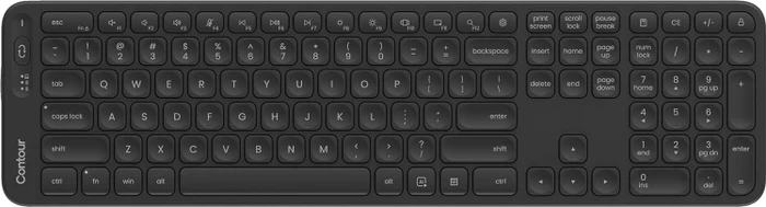 Contour Design Balance Mid-Size Compact Wireless Keyboard, schwarz, USB/Bluetooth, DE