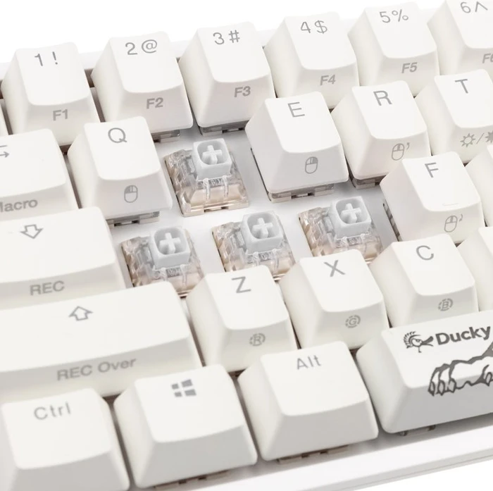 Ducky One 2 Pro Mini, PBT, weiß, LEDs RGB, Kailh Box WHITE, USB, US