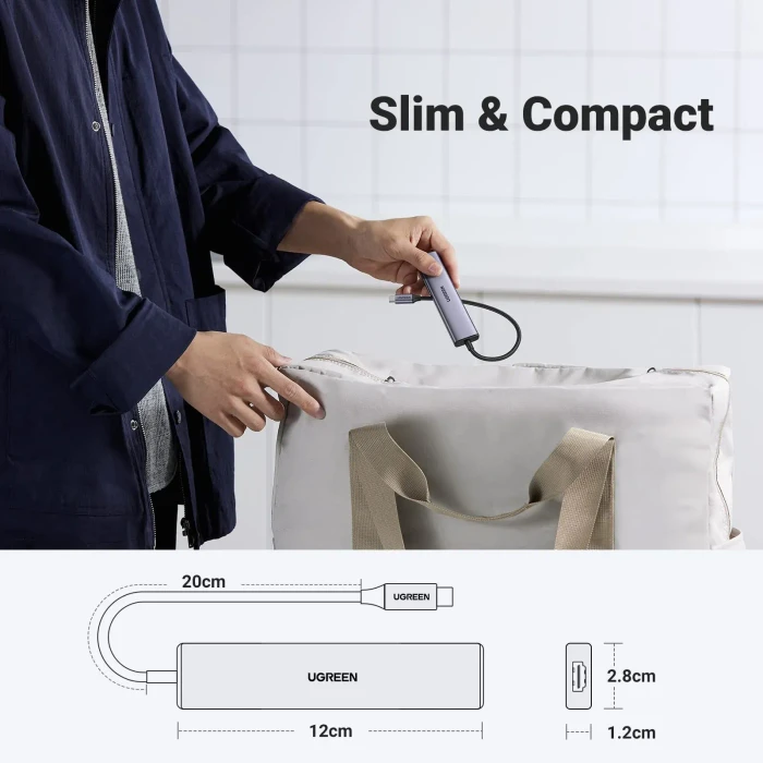 Ugreen Revodok 105 5-in-1 USB-C Hub, USB-C 3.0 [Stecker]