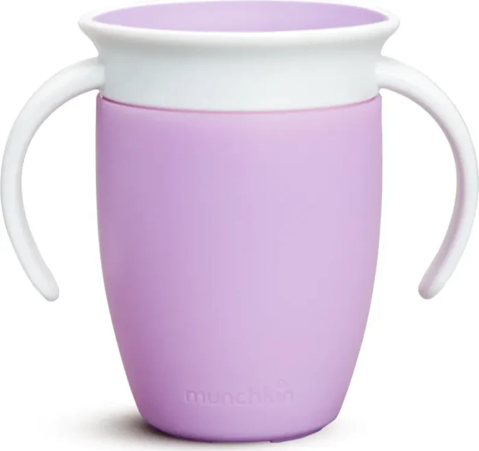 Munchkin Miracle 360° Übungstasse Trinkbecher, 6+M, 207ml, violett