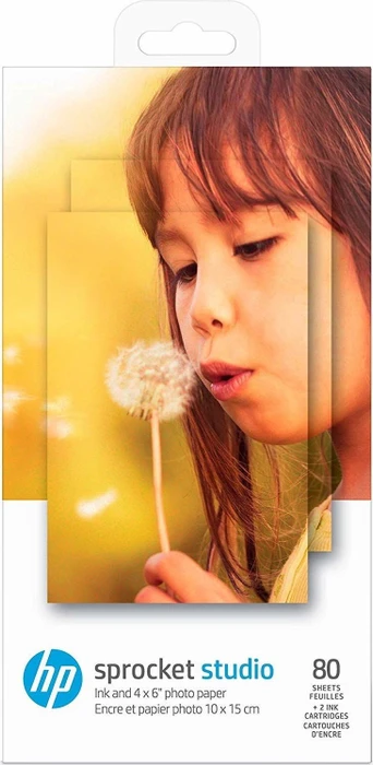 HP Sprocket Studio Fotopapier glänzend weiß, 10x15cm, 80 Blatt