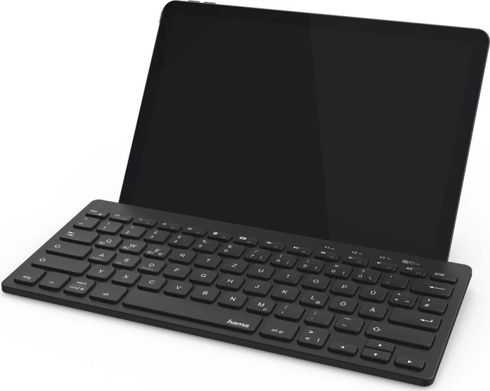 Hama KEY4ALL X2100 Multi-Device Tastatur mit Standfunktion, schwarz, Bluetooth, DE
