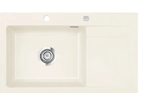 systemceram Stema 86 SL Einbau Becken links mit Ablauffernbedienung magnolie
