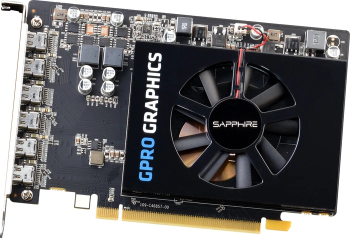 Sapphire GPRO 6200, 4GB GDDR5, 6x mDP, lite retail