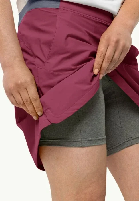 Jack Wolfskin Hilltop Trail Skort kurz sangria red (Damen)