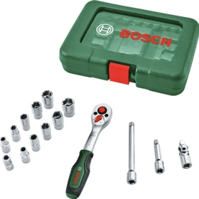 Bosch DIY Steckschlüsselsatz inkl. Werkzeugbox, 15-tlg.