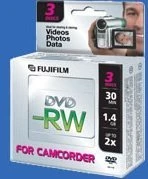 JVC DVD-RW 1.4GB, 2x, 10er Pack, 8cm