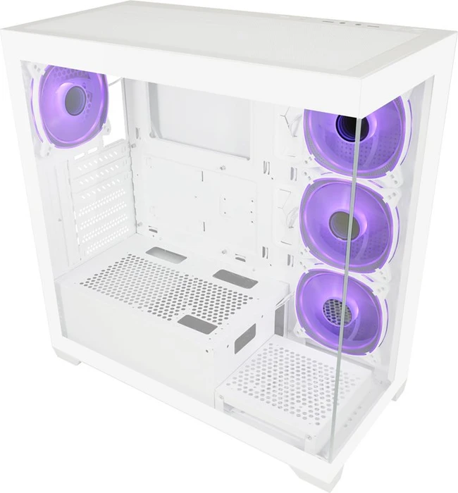 LC-Power Gaming 715W Seamless_Pale_X, weiß, Glasfenster