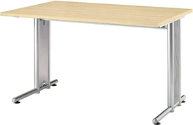 Hammerbacher Ergonomic N-Serie NS12/3 Schreibtisch 120x80cm Ahorn/silber