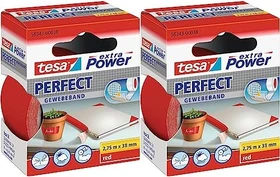 tesa extra Power Perfect rot, Gewebeband, 38mm/2.75m, 1 Stück