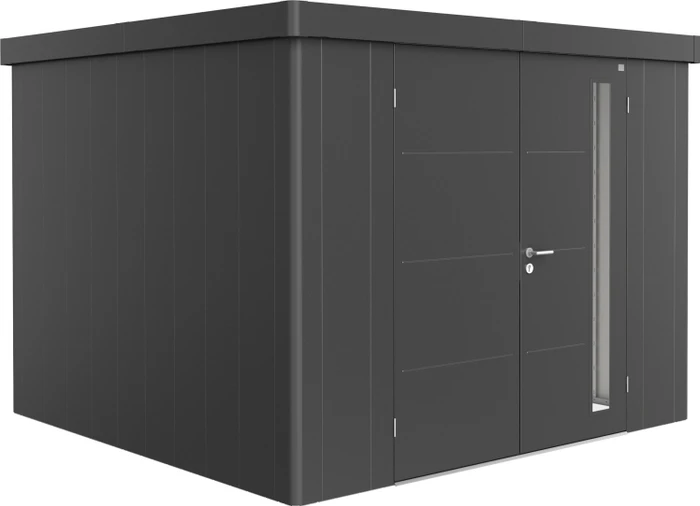 Biohort Neo 3C Gerätehaus mit Doppeltür dunkelgrau-metallic