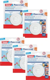 tesa Powerstrips Deckenhaken rund weiß, 1 Stück
