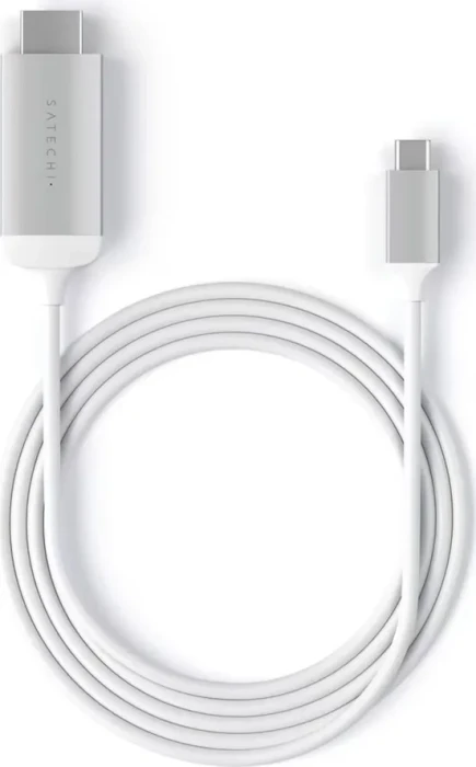 Satechi USB-C [Stecker] auf HDMI [Stecker] Adapterkabel, silber, 1.8m