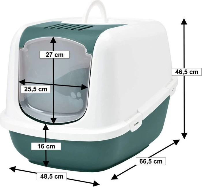 Petgard Nestor Jumbo Katzentoilette XXL, grün/weiß