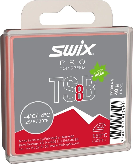 Swix TS8 black 40g Wachs rot