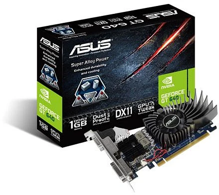 ASUS GeForce GT 640, GeForce GT 640, 1GB DDR3, VGA, DVI, HDMI