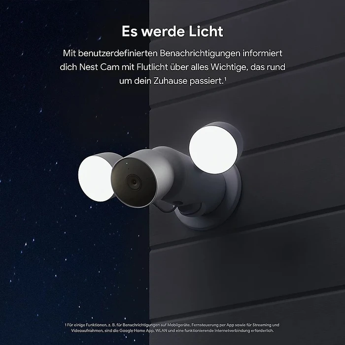Google Nest Cam mit Flutlicht (Outdoor, mit Kabel)