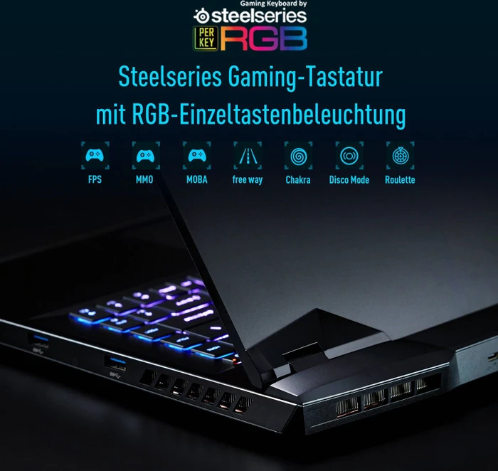 MSI GP66 Leopard 10UG-410, Core Black, Core i7-10750H, 16GB RAM, 512GB SSD, GeForce RTX 3070, DE