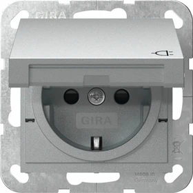 Gira System 55 SCHUKO-Steckdose, Farbe Alu