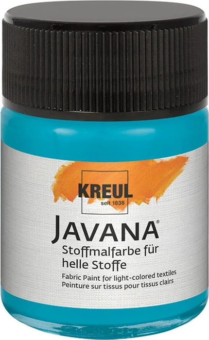 Kreul Javana Stoffmalfarbe für helle Stoffe, türkisblau, 50ml