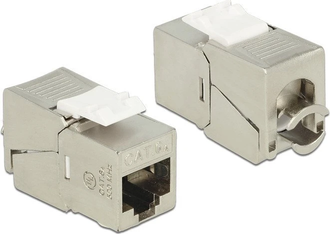 DeLOCK Keystone Modul RJ-45 Buchse via Verlegekabel Cat6a