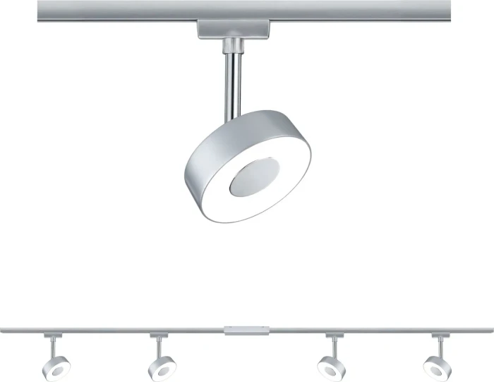 Paulmann URail Circle Schienensystem LED Spot 5W chrom matt, 4 Stück