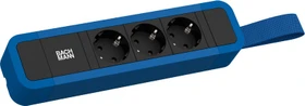 Bachmann Primo 2, 3-fach, mit Schlaufe, 2m, blau/schwarz