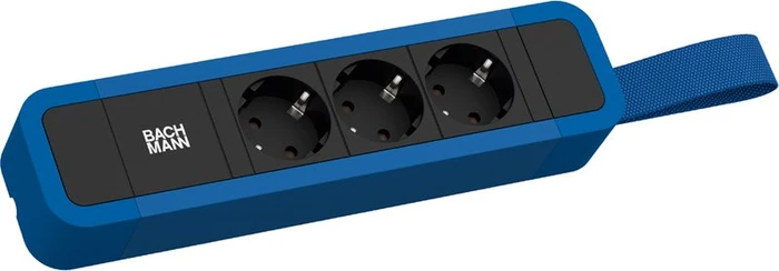 Bachmann Primo 2, 3-fach, mit Schlaufe, 2m, blau/schwarz