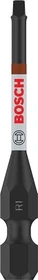 Bosch Professional PRO Robertson Impact Innenvierkant Bit 1/4", R1x55mm, 2 Stück
