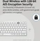 Kensington Multi-Device Dual Wireless Compact Keyboard, silber/weiß, USB/Bluetooth, UK Vorschaubild