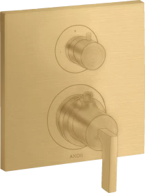 Hansgrohe Axor Citterio Thermostat mit Absperrventil und Hebelgriff brushed gold optic