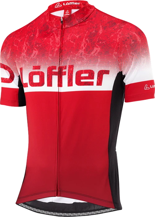Löffler Full-Zip Messenger Modell 2022 Trikot kurzarm rot (Herren)