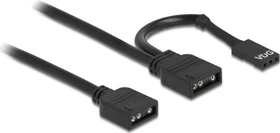 DeLOCK Kabel 3-Pin ARGB auf 3-Pin ARGB + 3-Pin VDG, 50cm