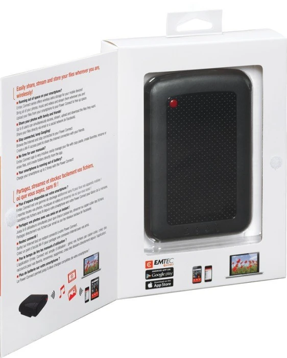 Emtec P700 Wi-Fi HDD 1TB, 1x USB 3.0 Micro-B