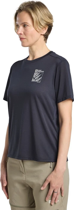 Jack Wolfskin Vonnan Graphic Funktionsshirt kurzarm explore graphite (Damen)