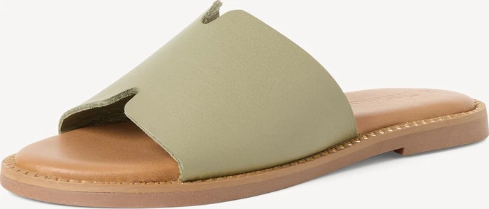 Tamaris Lederpantolette grün (Damen)
