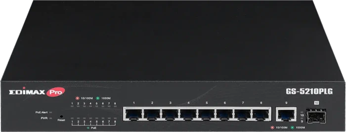 Edimax Pro GS-50 Desktop Gigabit Smart Switch, 9x RJ-45, 1x SFP, 100W PoE+