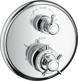 Hansgrohe Axor Montreux Thermostat Unterputz mit Kreuzgriff und Ab- und Umstellventil chrom