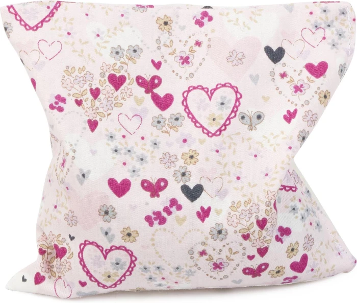 Grünspecht Traubenkern-Kissen 12 x 12cm Wärmekissen rosa