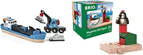 BRIO Containerschiff mit Kranwagen