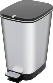 Curver Chic Bin Style Mülleimer 25l silbermetallic