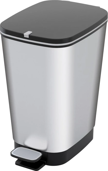 Curver Chic Bin Style Mülleimer 25l silbermetallic